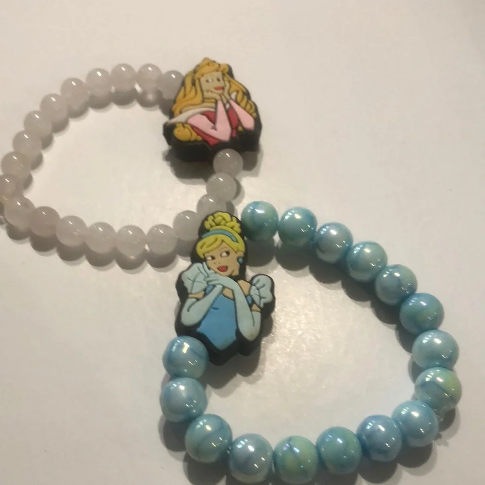 Princess Themed Glass Beaded Bracelets